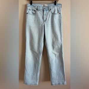 Abercrombie & Fitch Jeans The '90s Straight Mid Rise Women’s 28 Short Blue Denim